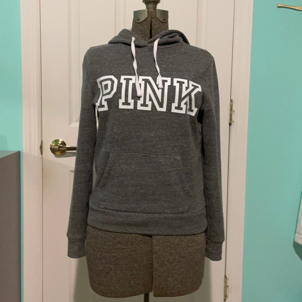 Grey PINK Hoodie
